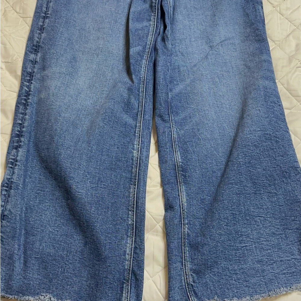 Abercrombie & Fitch Blue Flare Wide Leg Jeans-like New